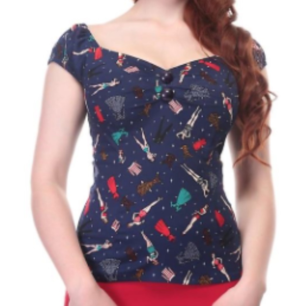 Paper Dolls Print Dolores Top (discontinued) - Collectif